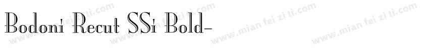 Bodoni Recut SSi Bold字体转换